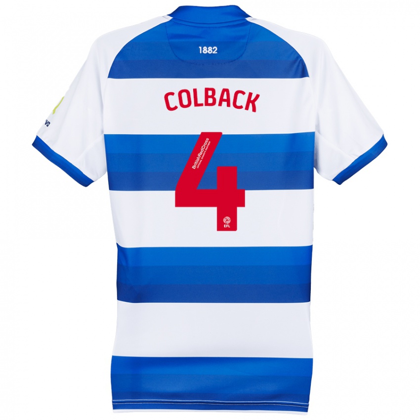 Bambino Maglia Jack Colback #4 Bianco Blu Kit Gara Home 2024/25 Maglietta