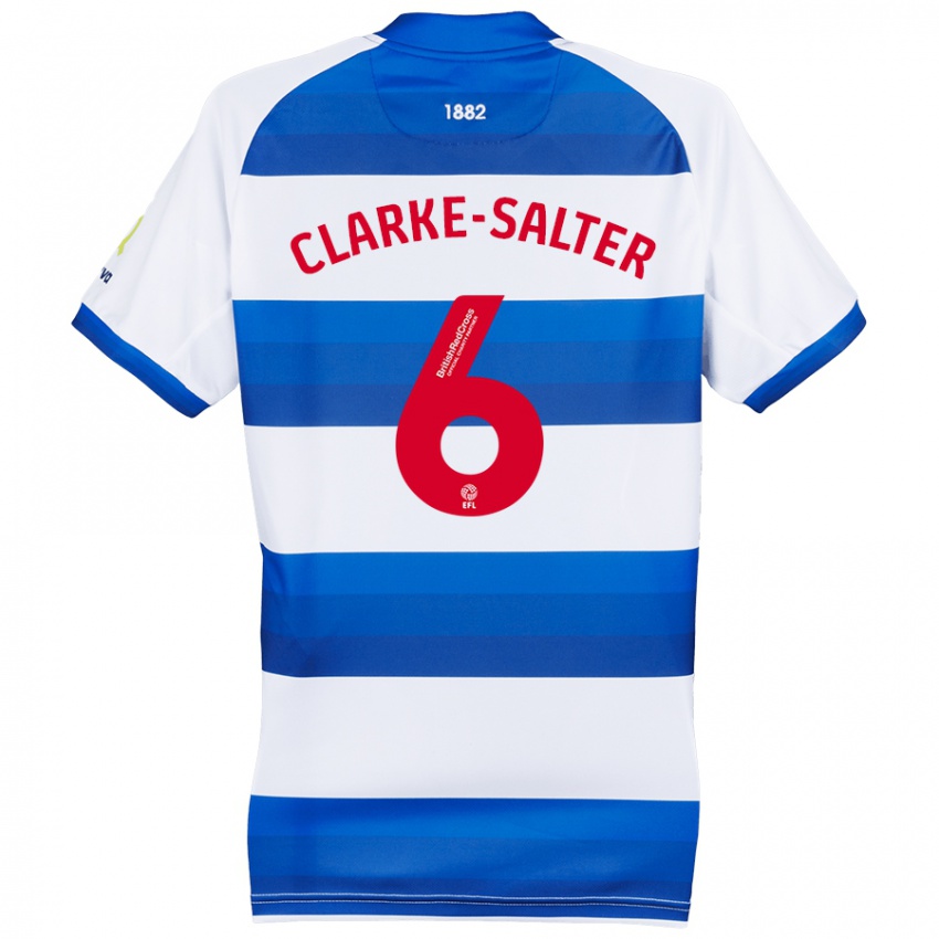 Bambino Maglia Jake Clarke-Salter #6 Bianco Blu Kit Gara Home 2024/25 Maglietta