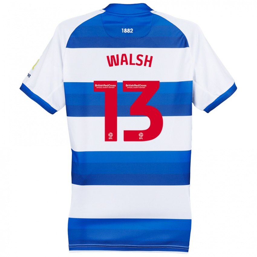 Bambino Maglia Joe Walsh #13 Bianco Blu Kit Gara Home 2024/25 Maglietta