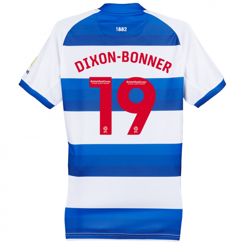 Bambino Maglia Elijah Dixon-Bonner #19 Bianco Blu Kit Gara Home 2024/25 Maglietta