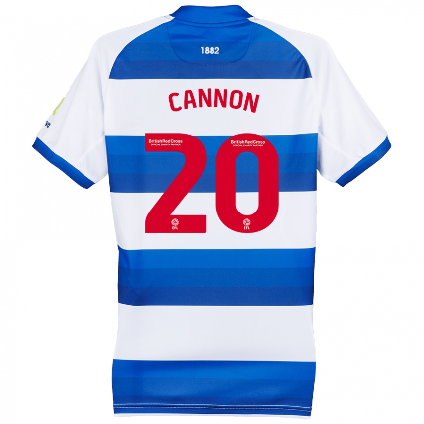 Bambino Maglia Reggie Cannon #20 Bianco Blu Kit Gara Home 2024/25 Maglietta