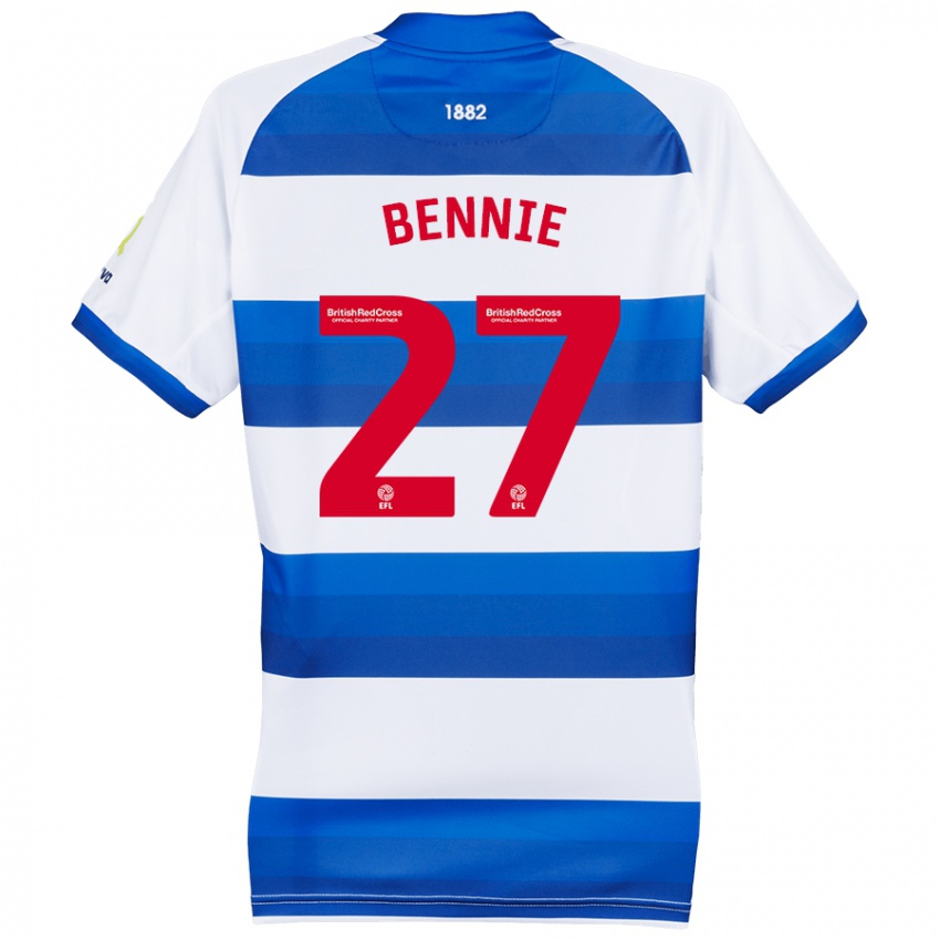 Bambino Maglia Daniel Bennie #27 Bianco Blu Kit Gara Home 2024/25 Maglietta