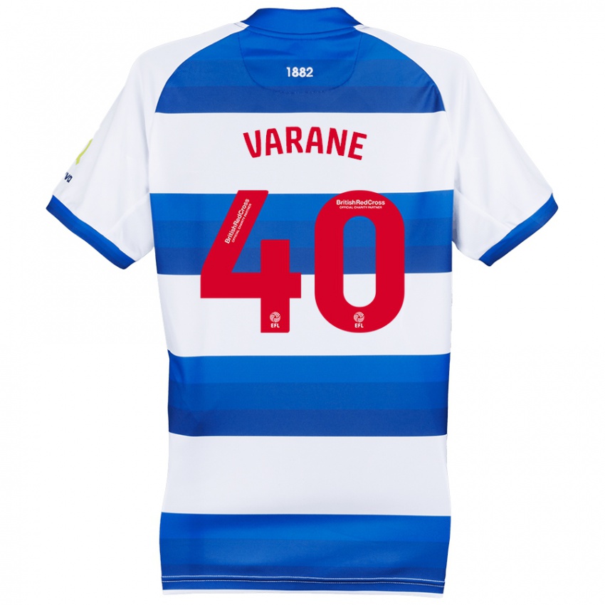 Bambino Maglia Jonathan Varane #40 Bianco Blu Kit Gara Home 2024/25 Maglietta