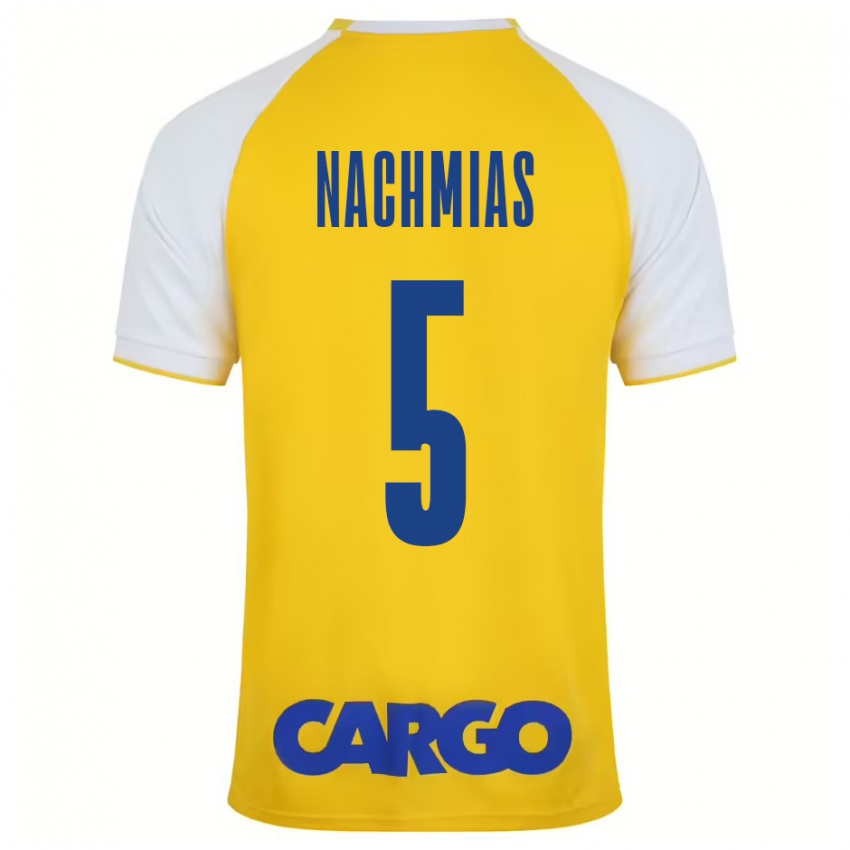 Bambino Maglia Idan Nachmias #5 Giallo Bianco Kit Gara Home 2024/25 Maglietta