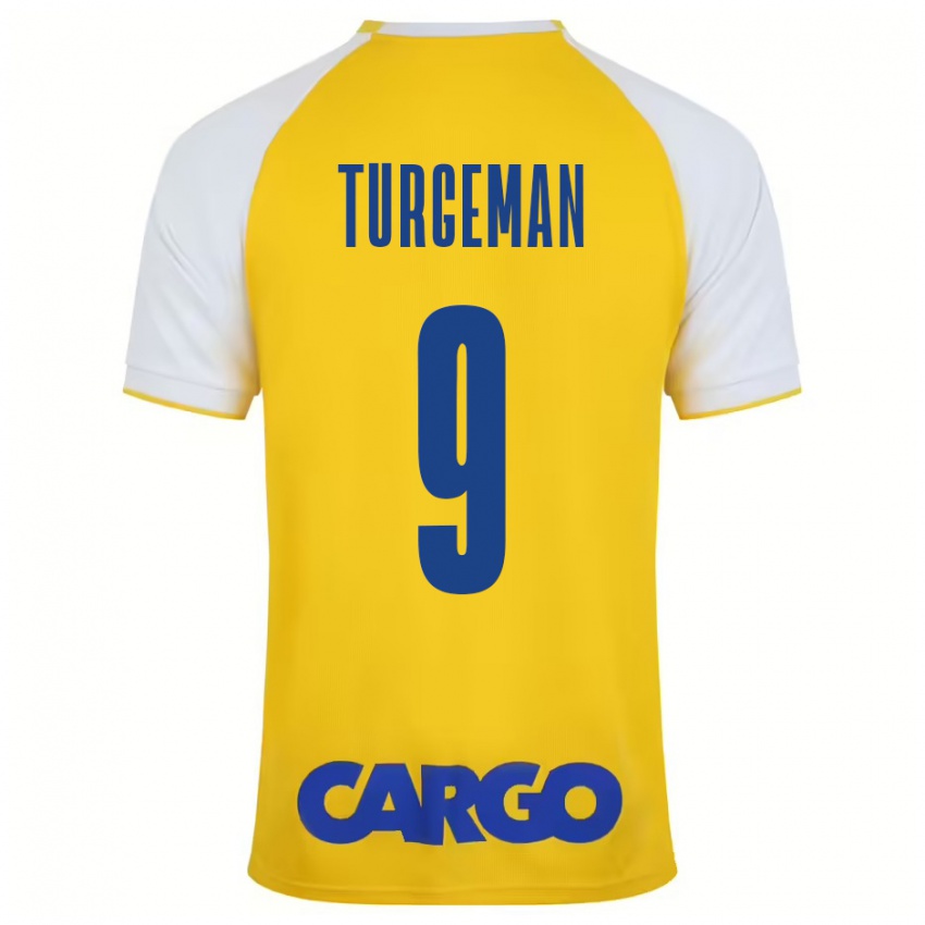 Bambino Maglia Dor Turgeman #9 Giallo Bianco Kit Gara Home 2024/25 Maglietta