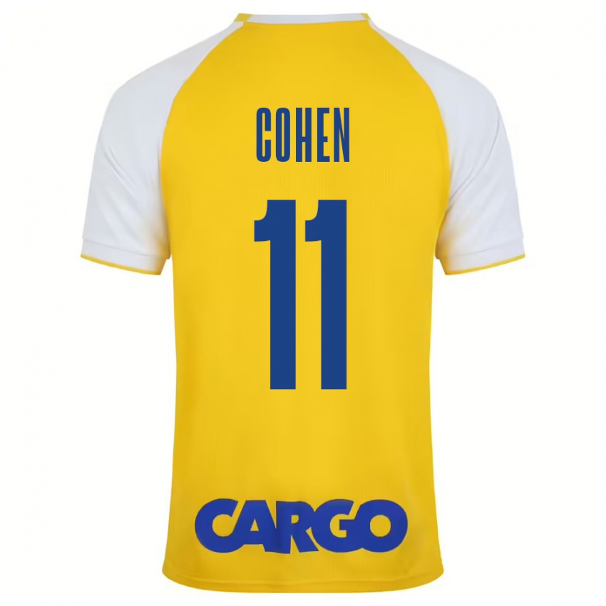 Bambino Maglia Yonatan Cohen #11 Giallo Bianco Kit Gara Home 2024/25 Maglietta