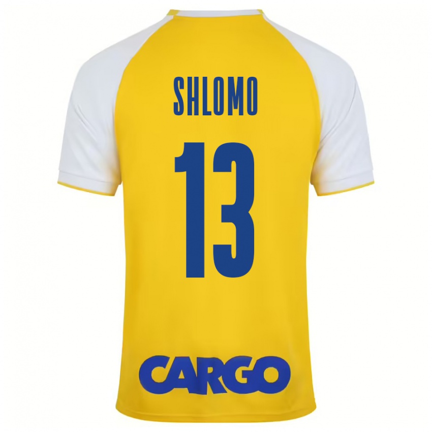 Bambino Maglia Raz Shlomo #13 Giallo Bianco Kit Gara Home 2024/25 Maglietta