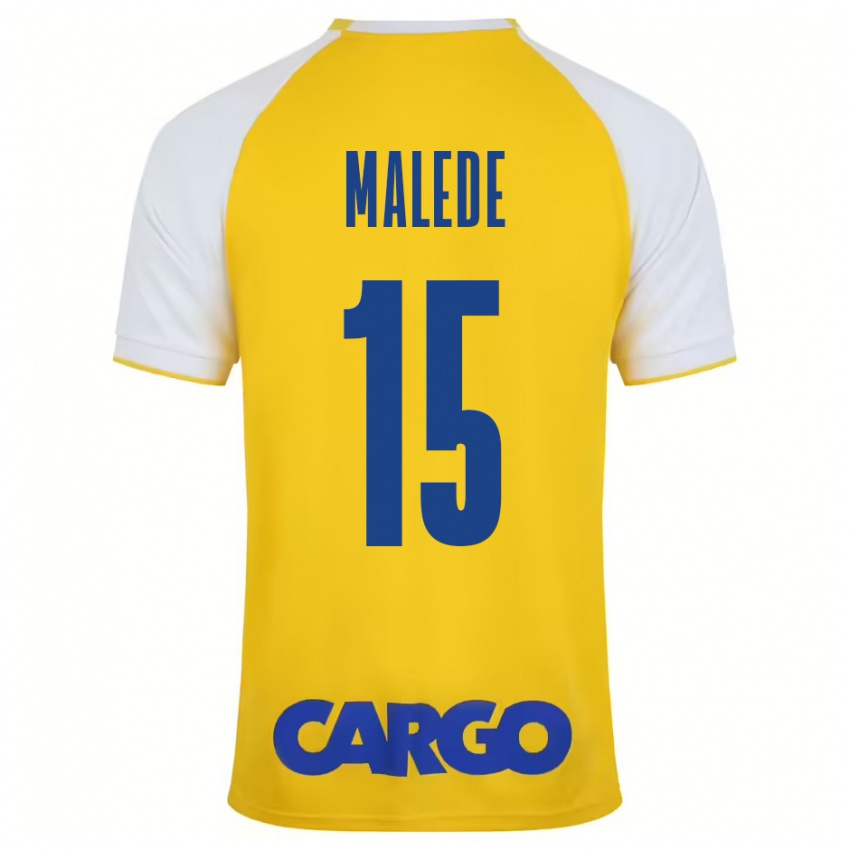 Bambino Maglia Yonas Malede #15 Giallo Bianco Kit Gara Home 2024/25 Maglietta