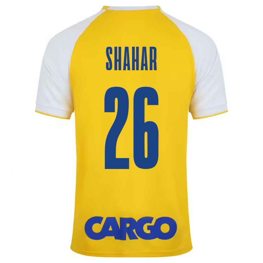 Bambino Maglia Ido Shahar #26 Giallo Bianco Kit Gara Home 2024/25 Maglietta