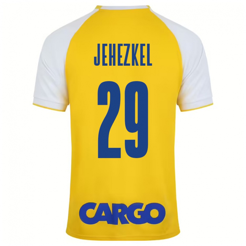 Bambino Maglia Sagiv Jehezkel #29 Giallo Bianco Kit Gara Home 2024/25 Maglietta