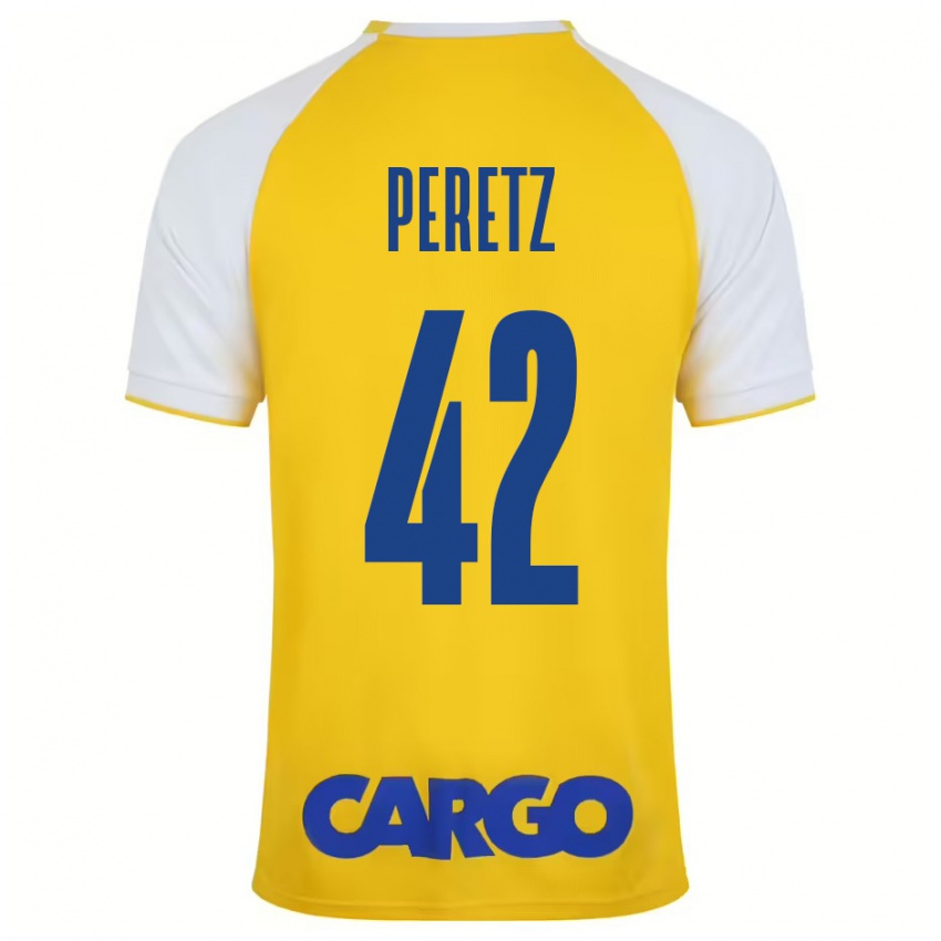 Bambino Maglia Dor Peretz #42 Giallo Bianco Kit Gara Home 2024/25 Maglietta