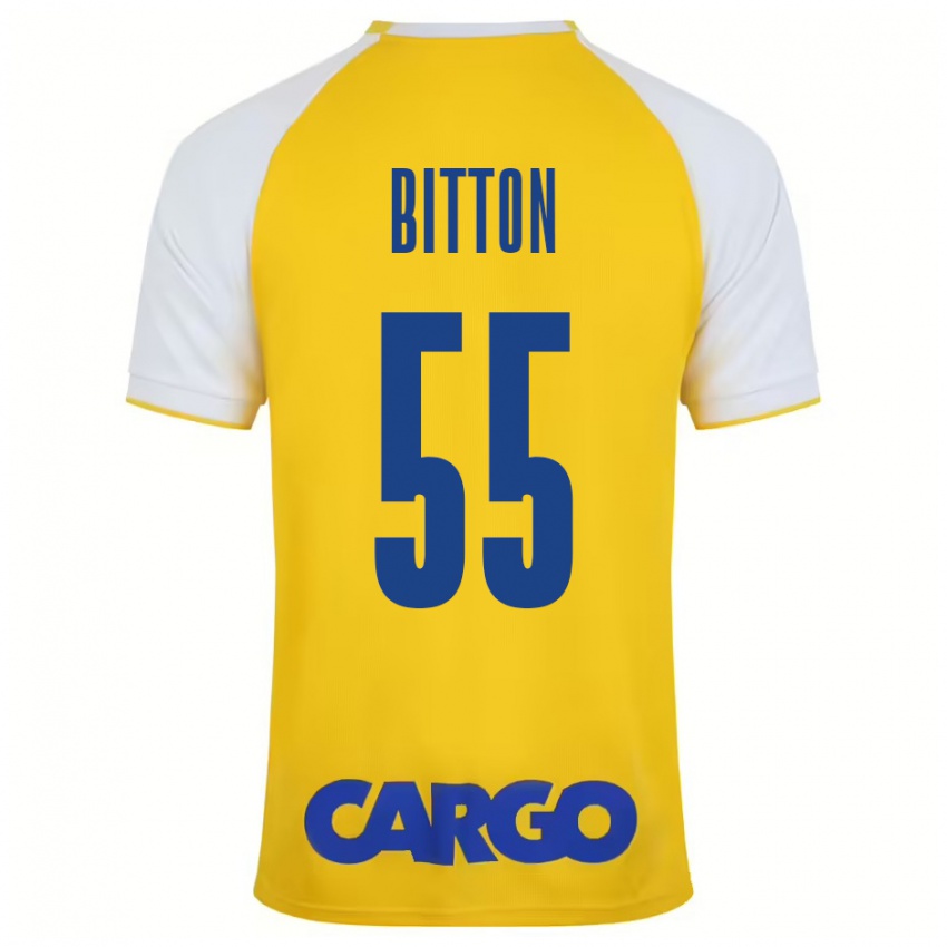 Bambino Maglia Nir Bitton #55 Giallo Bianco Kit Gara Home 2024/25 Maglietta