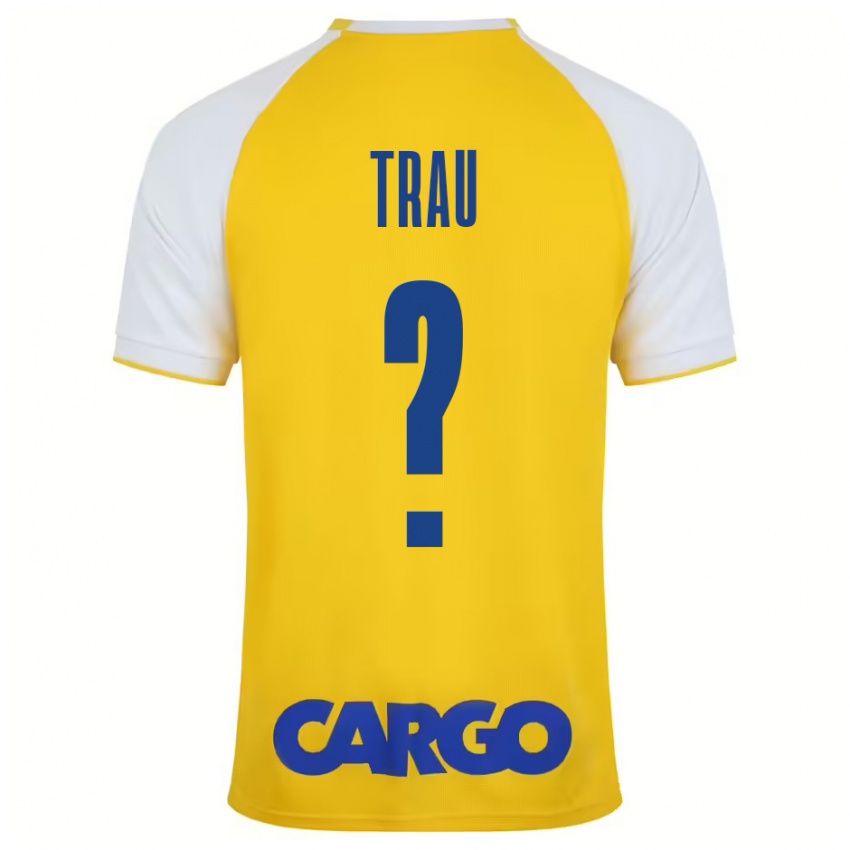 Bambino Maglia Idan Trau #0 Giallo Bianco Kit Gara Home 2024/25 Maglietta