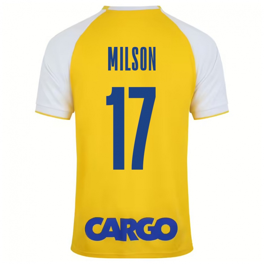 Bambino Maglia Milson #17 Giallo Bianco Kit Gara Home 2024/25 Maglietta