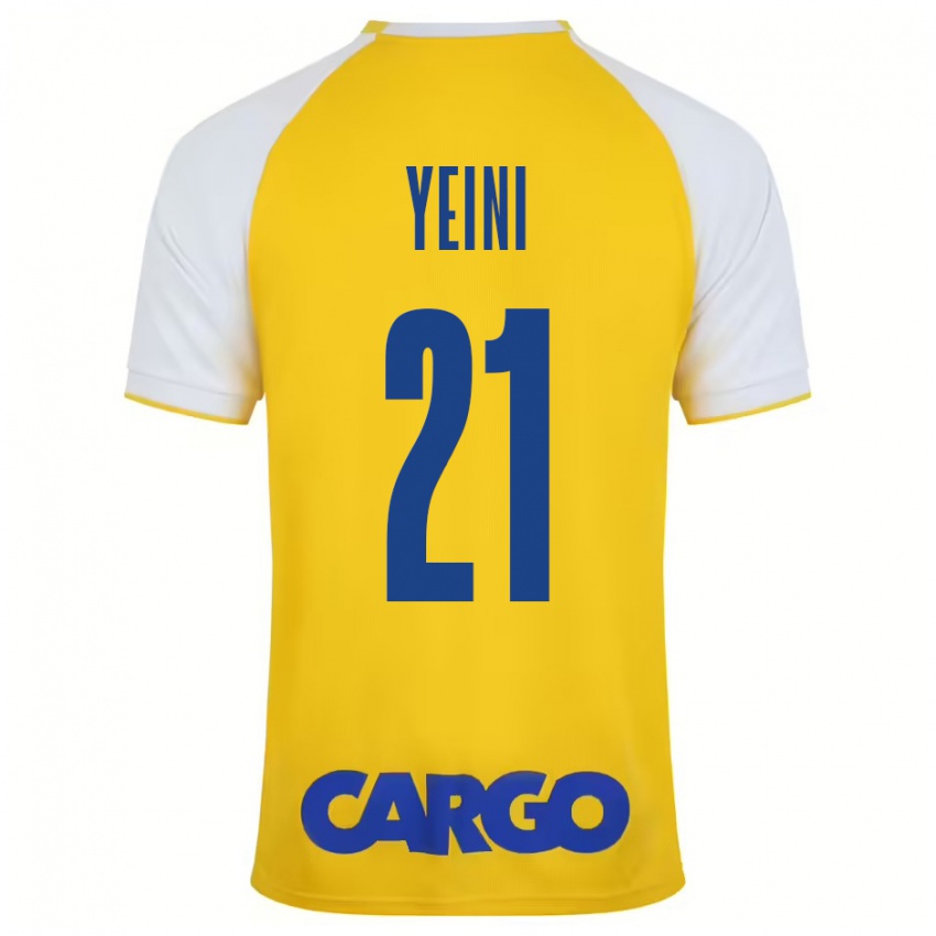 Bambino Maglia Sheran Yeini #21 Giallo Bianco Kit Gara Home 2024/25 Maglietta