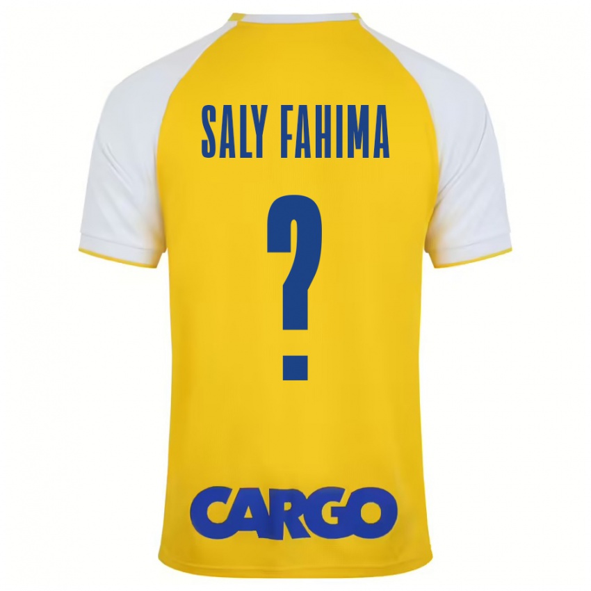 Bambino Maglia Israel Saly Fahima #0 Giallo Bianco Kit Gara Home 2024/25 Maglietta