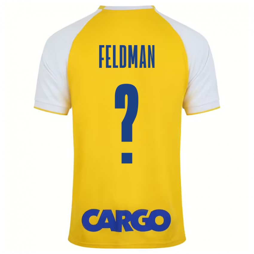 Bambino Maglia Ron Feldman #0 Giallo Bianco Kit Gara Home 2024/25 Maglietta