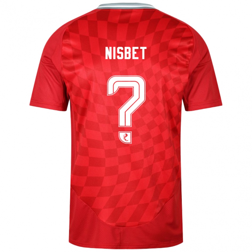 Bambino Maglia Kevin Nisbet #0 Rosso Kit Gara Home 2024/25 Maglietta