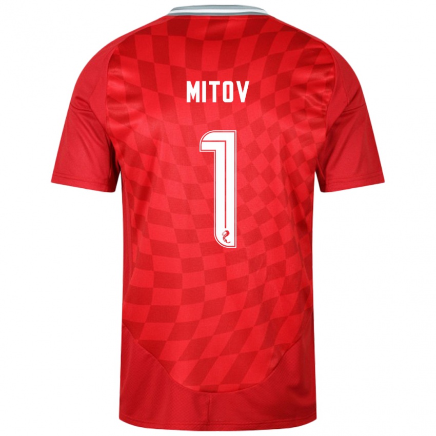 Bambino Maglia Dimitar Mitov #1 Rosso Kit Gara Home 2024/25 Maglietta