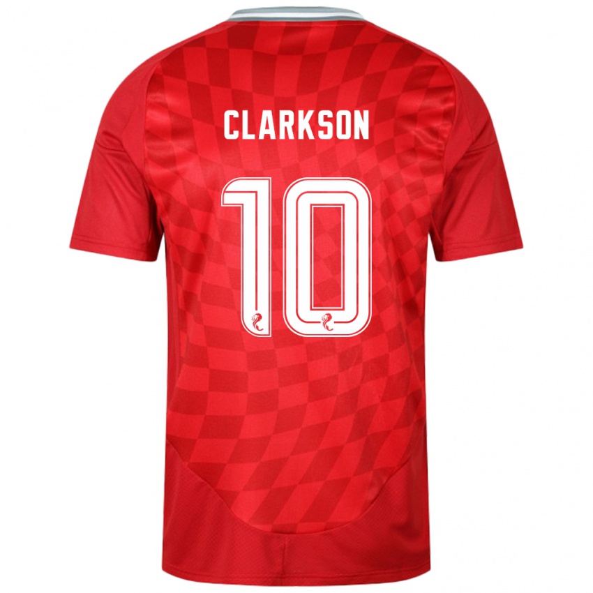 Bambino Maglia Leighton Clarkson #10 Rosso Kit Gara Home 2024/25 Maglietta