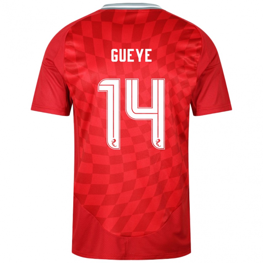 Bambino Maglia Pape Habib Gueye #14 Rosso Kit Gara Home 2024/25 Maglietta