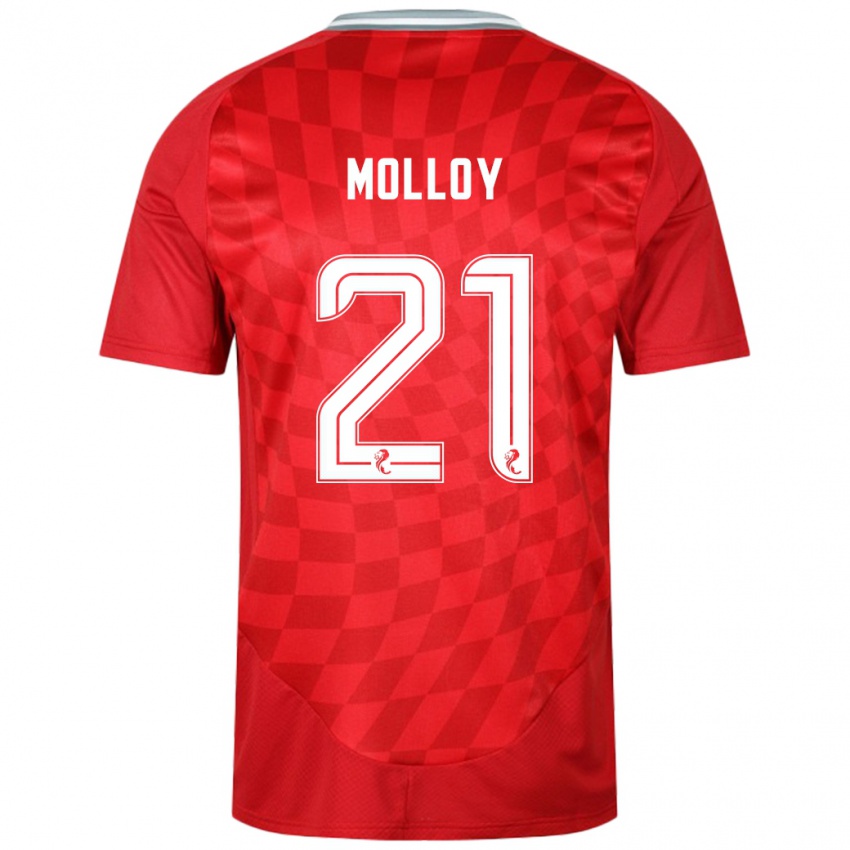 Bambino Maglia Gavin Molloy #21 Rosso Kit Gara Home 2024/25 Maglietta