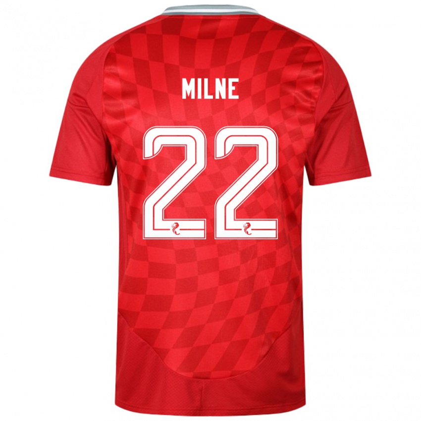 Bambino Maglia Jack Milne #22 Rosso Kit Gara Home 2024/25 Maglietta