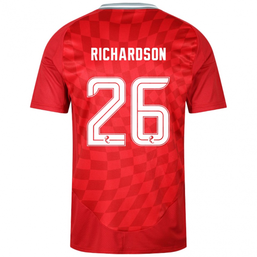 Bambino Maglia Jayden Richardson #26 Rosso Kit Gara Home 2024/25 Maglietta