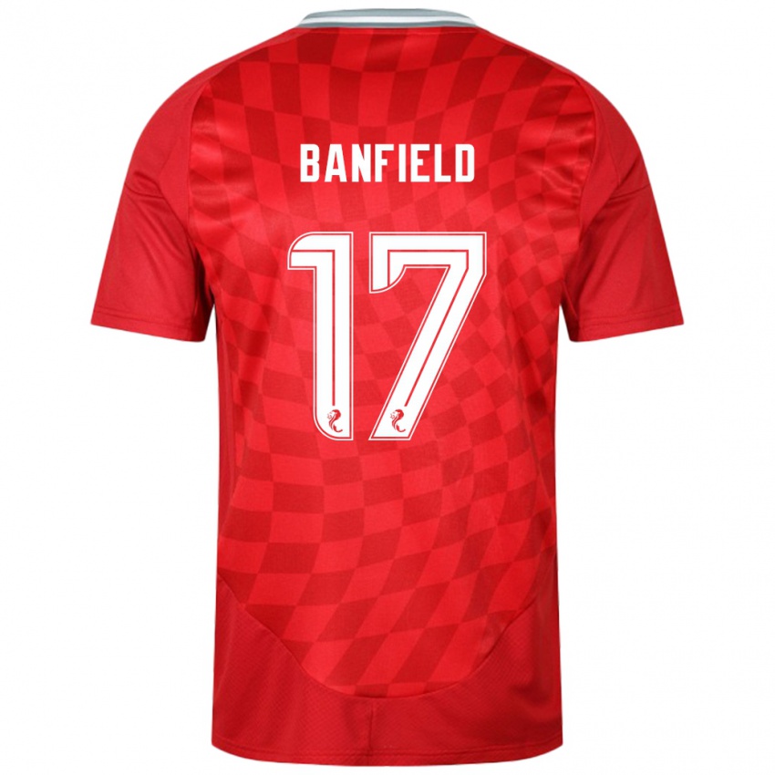 Bambino Maglia Keeley Banfield #17 Rosso Kit Gara Home 2024/25 Maglietta