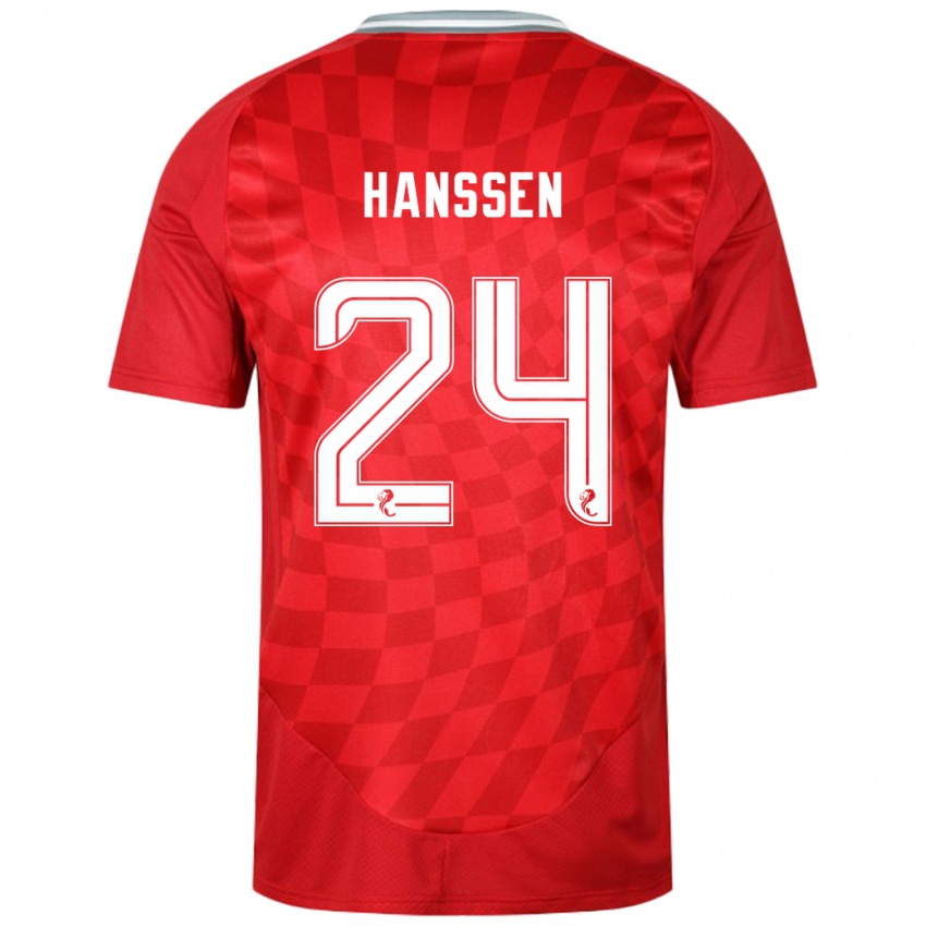 Bambino Maglia Nadine Hanssen #24 Rosso Kit Gara Home 2024/25 Maglietta