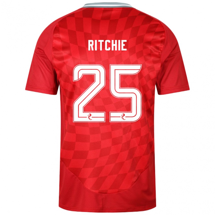 Bambino Maglia Tom Ritchie #25 Rosso Kit Gara Home 2024/25 Maglietta