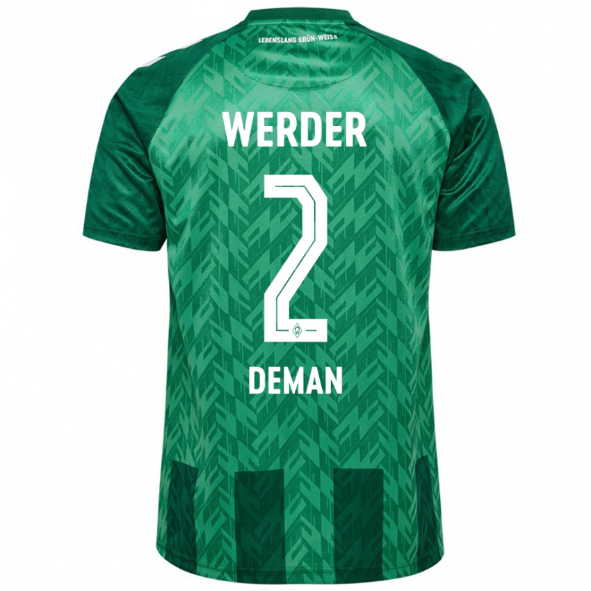 Bambino Maglia Olivier Deman #2 Verde Kit Gara Home 2024/25 Maglietta