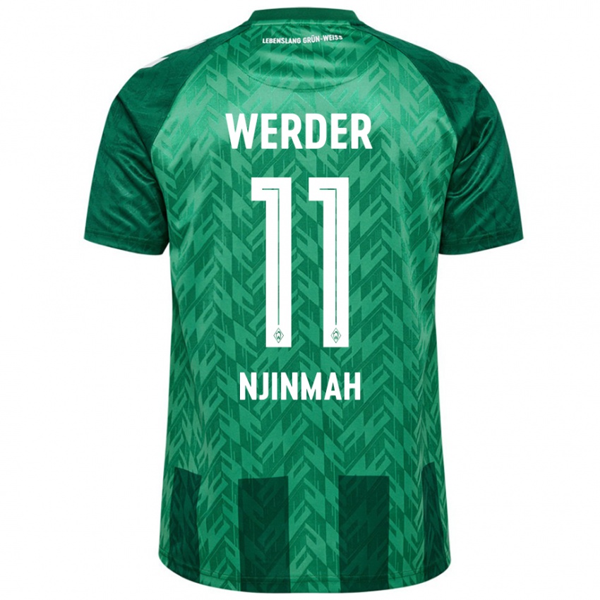 Bambino Maglia Justin Njinmah #11 Verde Kit Gara Home 2024/25 Maglietta