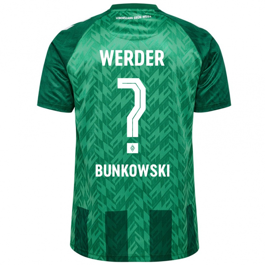 Bambino Maglia Paul Bunkowski #0 Verde Kit Gara Home 2024/25 Maglietta