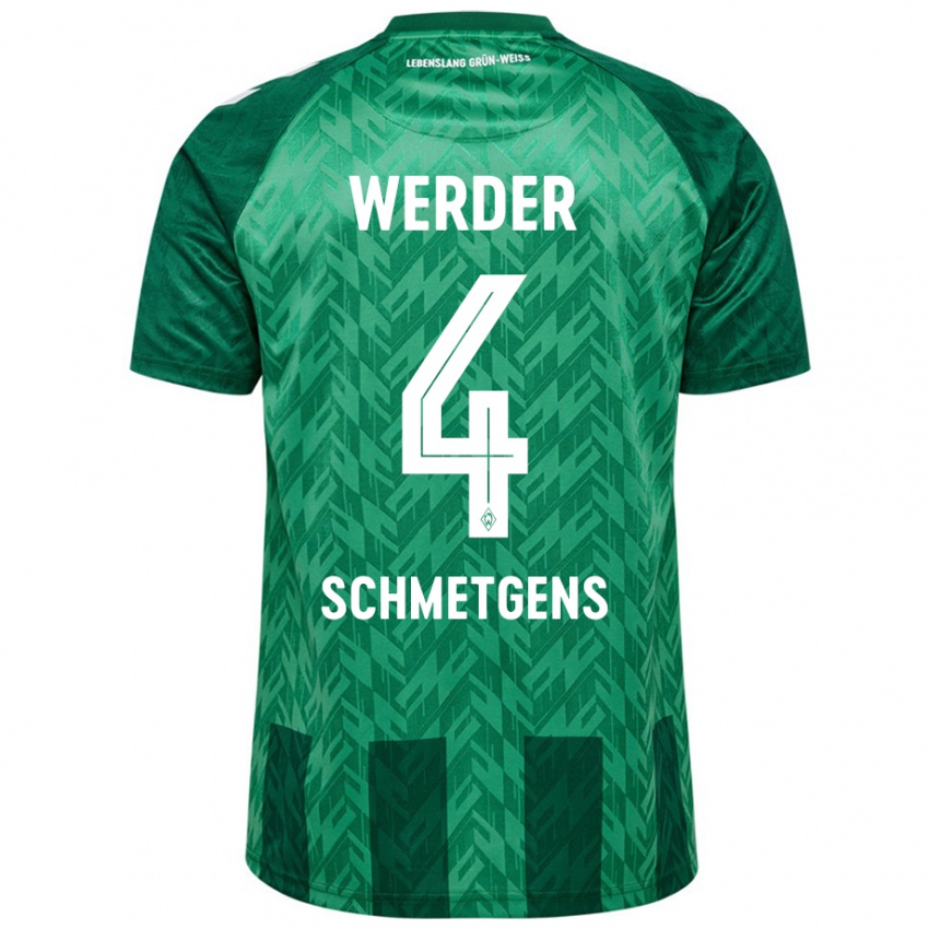 Bambino Maglia Mick Schmetgens #4 Verde Kit Gara Home 2024/25 Maglietta