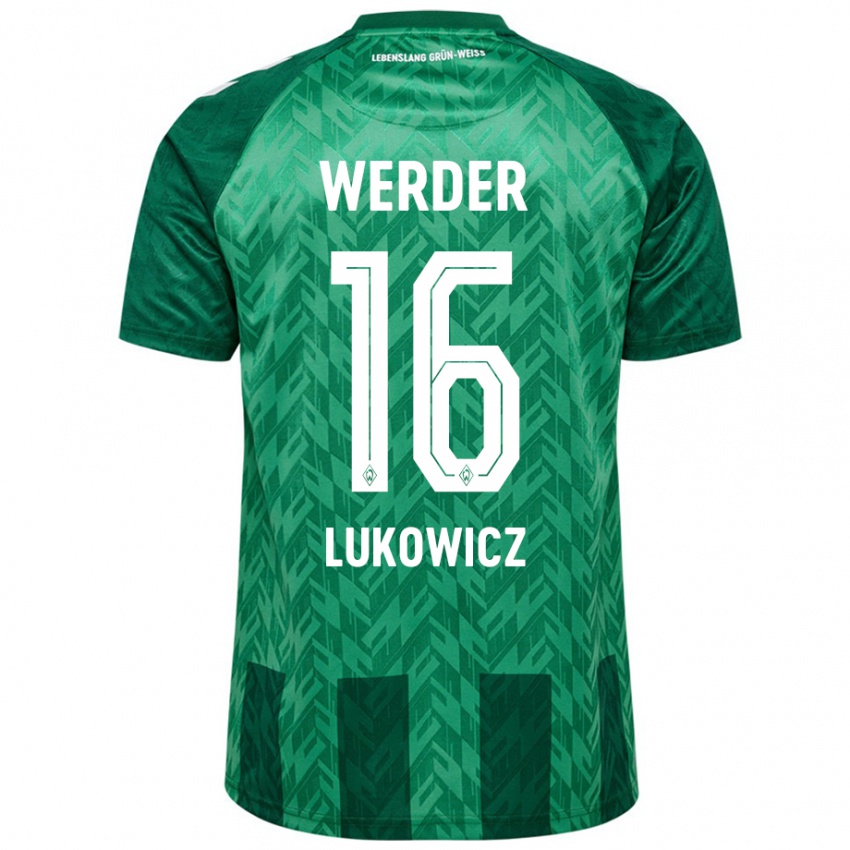 Bambino Maglia Maik Lukowicz #16 Verde Kit Gara Home 2024/25 Maglietta