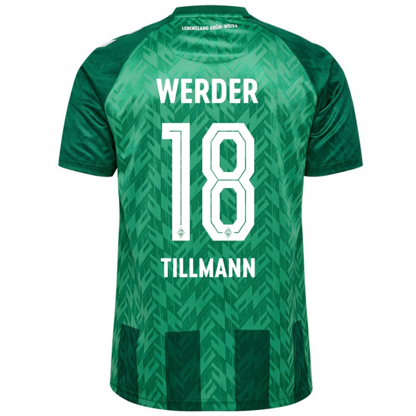 Bambino Maglia Felix Tillmann #18 Verde Kit Gara Home 2024/25 Maglietta