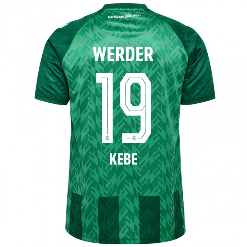 Bambino Maglia David Kébé #19 Verde Kit Gara Home 2024/25 Maglietta