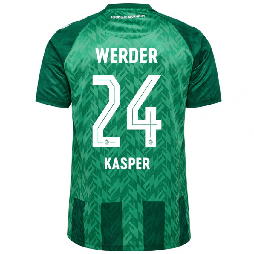 Bambino Maglia Dominik Kasper #24 Verde Kit Gara Home 2024/25 Maglietta