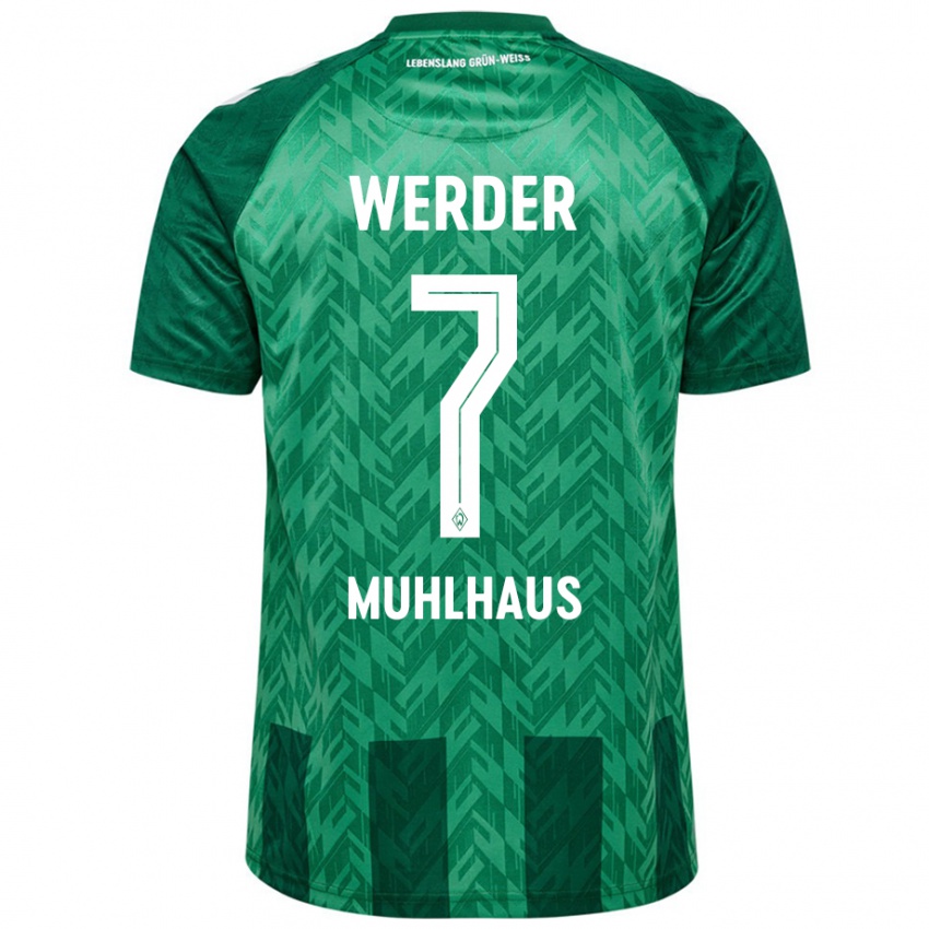 Bambino Maglia Larissa Mühlhaus #7 Verde Kit Gara Home 2024/25 Maglietta