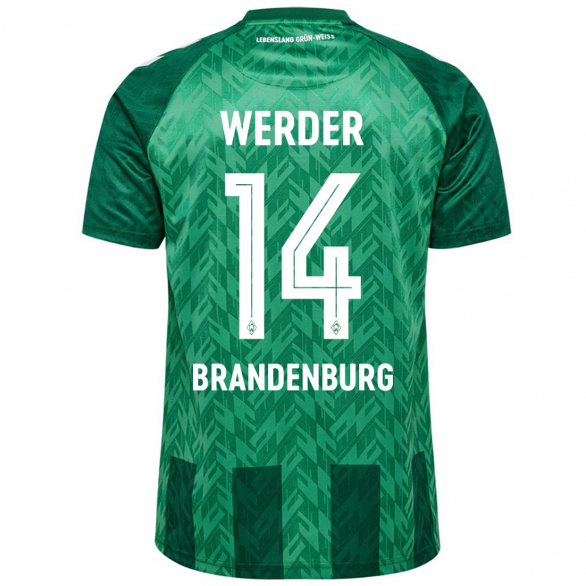 Bambino Maglia Michaela Brandenburg #14 Verde Kit Gara Home 2024/25 Maglietta