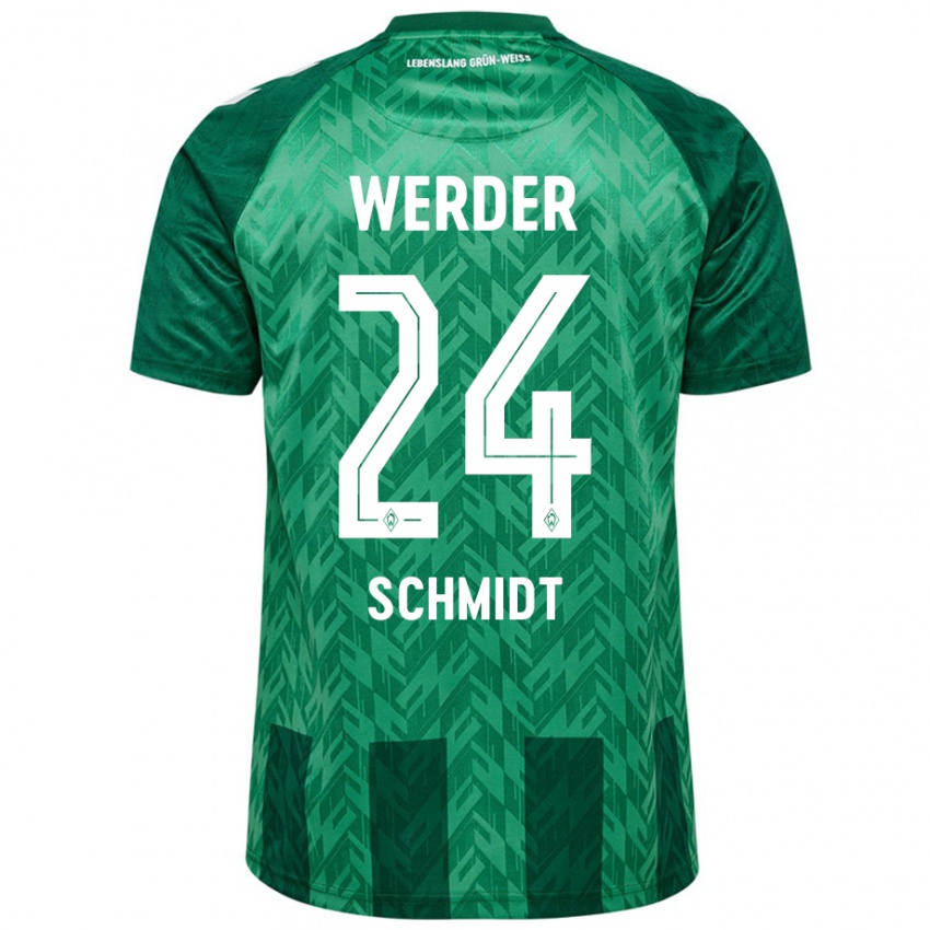 Bambino Maglia Lara Schmidt #24 Verde Kit Gara Home 2024/25 Maglietta