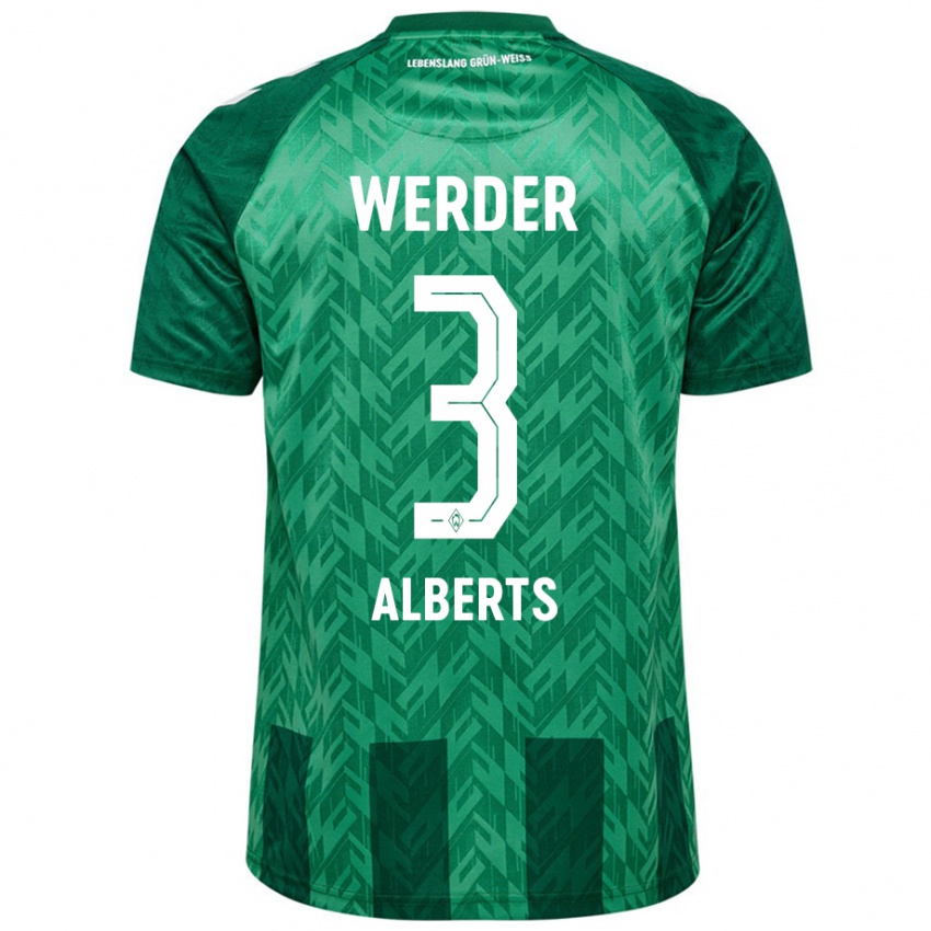 Bambino Maglia Christopher Alberts #3 Verde Kit Gara Home 2024/25 Maglietta