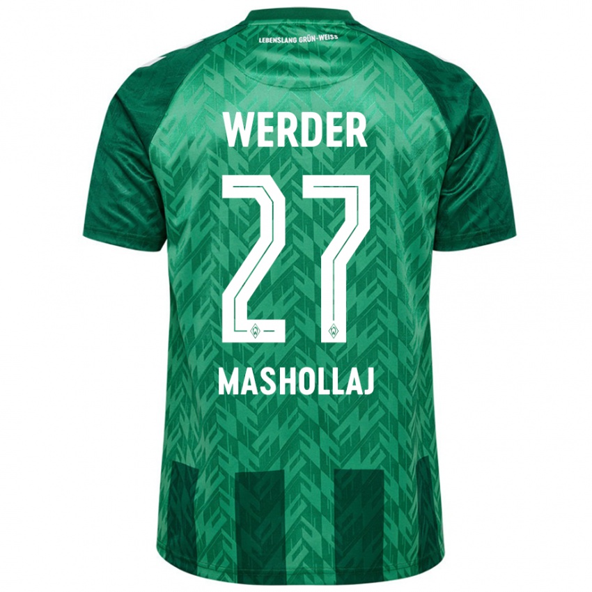 Bambino Maglia Benjamin Mashollaj #27 Verde Kit Gara Home 2024/25 Maglietta