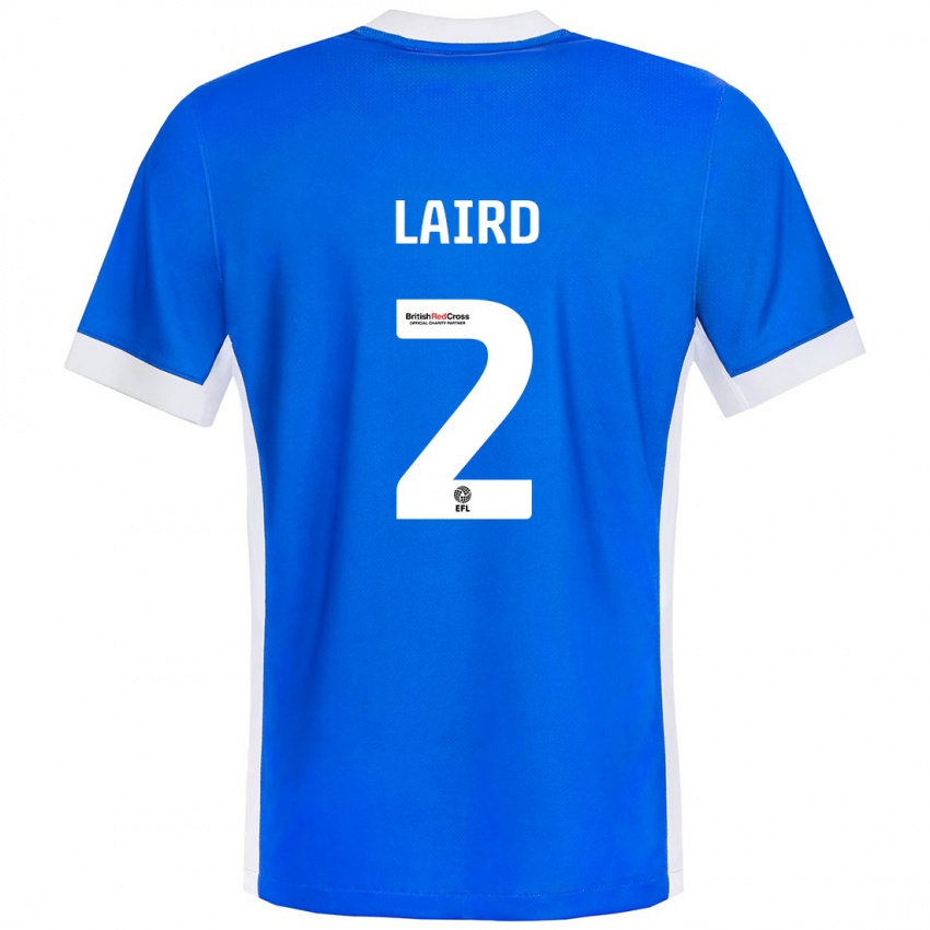 Bambino Maglia Ethan Laird #2 Blu Bianco Kit Gara Home 2024/25 Maglietta