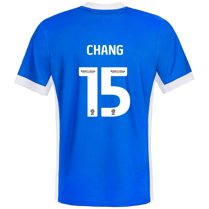 Bambino Maglia Alfie Chang #15 Blu Bianco Kit Gara Home 2024/25 Maglietta