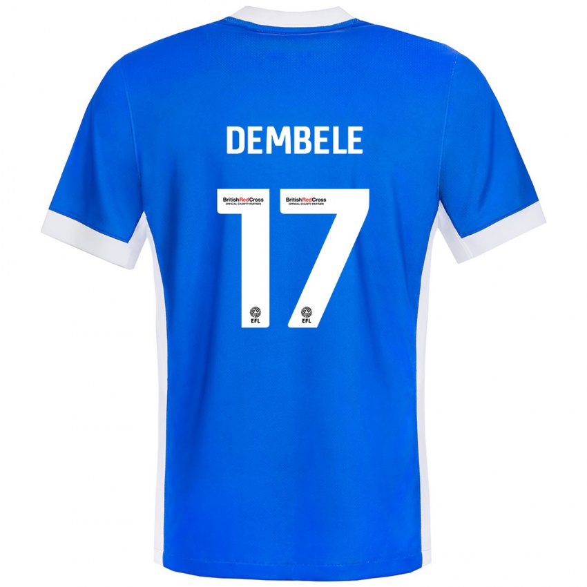 Bambino Maglia Siriki Dembélé #17 Blu Bianco Kit Gara Home 2024/25 Maglietta