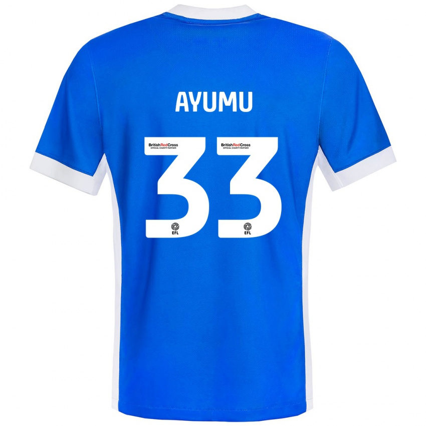 Bambino Maglia Ayumu Yokoyama #33 Blu Bianco Kit Gara Home 2024/25 Maglietta