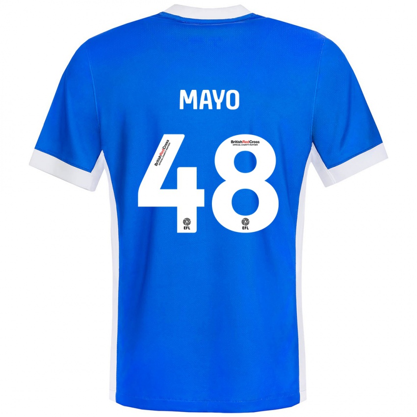 Bambino Maglia Bradley Mayo #48 Blu Bianco Kit Gara Home 2024/25 Maglietta