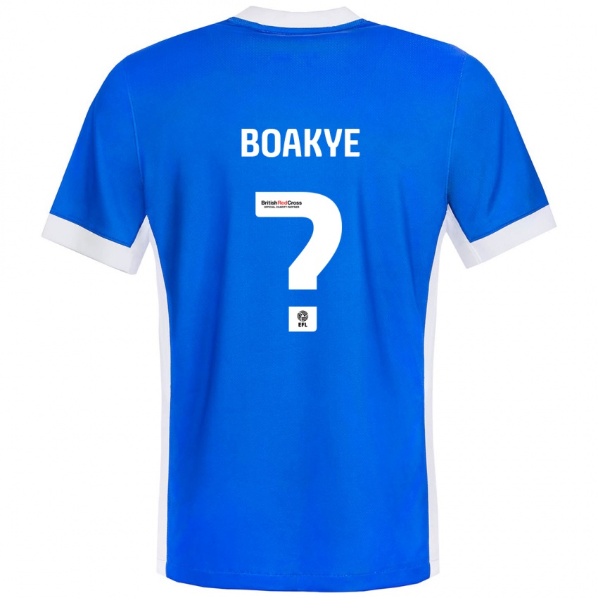 Bambino Maglia Godfred Boakye #0 Blu Bianco Kit Gara Home 2024/25 Maglietta